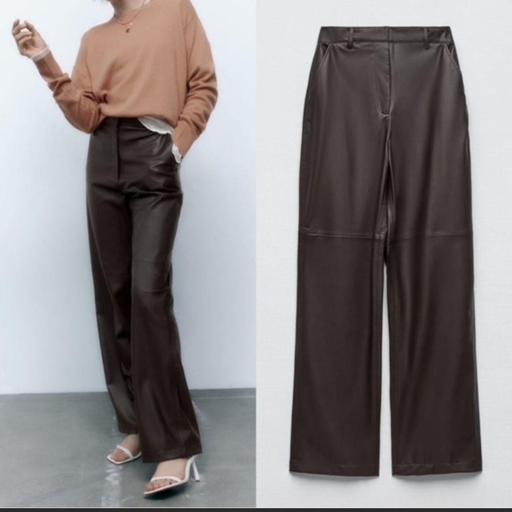 NWT Zara leather pants